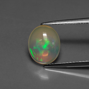 Opale multicolore naturelle transparent, 1,68 ct, transparent / translucide