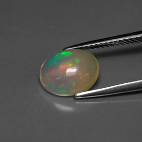 Opale multicolore naturelle transparent, 1,68 ct, transparent / translucide