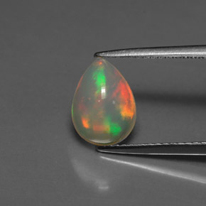 Opale multicolore naturelle transparent, 1,40 ct, transparent / translucide