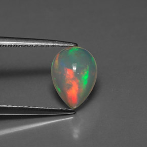 Opale multicolore naturelle transparent, 1,40 ct, transparent / translucide