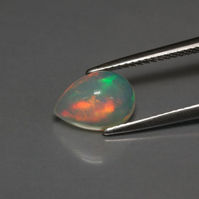 Opale multicolore naturelle transparent, 1,40 ct, transparent / translucide
