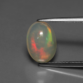 Opale multicolore naturelle transparent, 2,53 ct, transparent / translucide