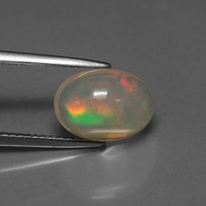 Opale multicolore naturelle transparent, 2,53 ct, transparent / translucide