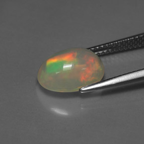Opale multicolore naturelle transparent, 2,53 ct, transparent / translucide