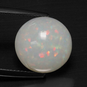 Opale multicolore naturelle coupe roude, 4,42 ct, opaque