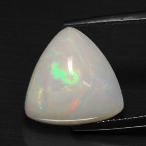 Opale multicolore naturelle trillion, 7,29 ct, opaque