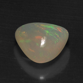 Opale multicolore naturelle transparent, 6,17 ct, transparent / translucide