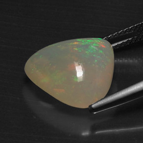 Opale multicolore naturelle transparent, 6,17 ct, transparent / translucide