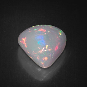 Opale multicolore naturelle trillion, 5,83 ct, opaque
