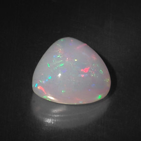Opale multicolore naturelle trillion, 5,83 ct, opaque