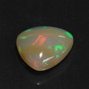 Opale multicolore naturelle transparent, 5,22 ct, transparent / translucide
