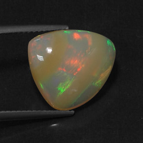 Opale multicolore naturelle transparent, 5,22 ct, transparent / translucide