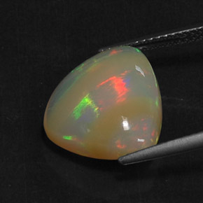 Opale multicolore naturelle transparent, 5,22 ct, transparent / translucide