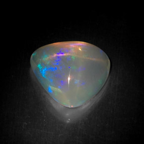 Opale multicolore naturelle trillion, 4,71 ct, transparent