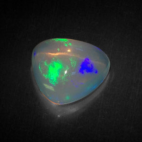 Opale multicolore naturelle trillion, 4,71 ct, transparent