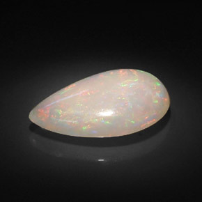 Opale multicolore naturelle en forme de poire, 7,38 ct, opaque