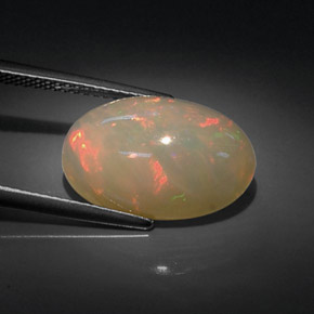 Opale multicolore naturelle transparent, 7,16 ct, transparent / translucide