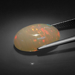 Opale multicolore naturelle transparent, 7,16 ct, transparent / translucide