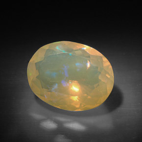Opale multicolore naturelle coupe ovale, 3,16 ct, transparent