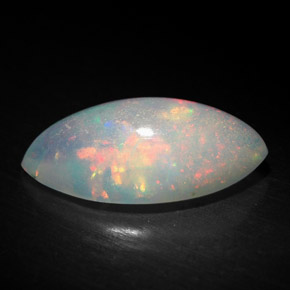 Opale multicolore naturelle transparent, 1,70 ct, transparent / translucide