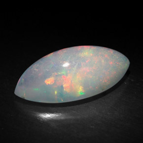 Opale multicolore naturelle transparent, 1,70 ct, transparent / translucide