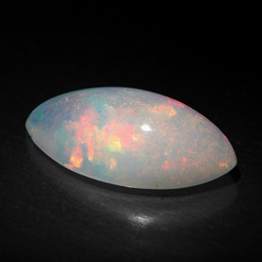 Opale multicolore naturelle transparent, 1,70 ct, transparent / translucide