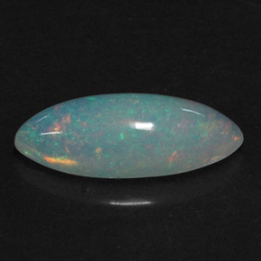Opale multicolore naturelle transparent, 1,56 ct, transparent / translucide