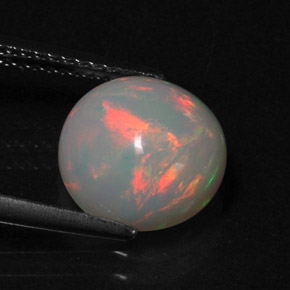 Opale multicolore naturelle transparent, 2,41 ct, transparent / translucide