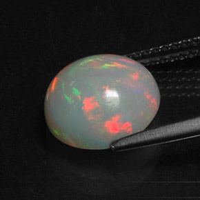 Opale multicolore naturelle transparent, 2,41 ct, transparent / translucide