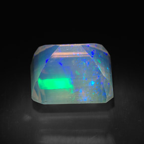 Opale multicolore naturelle transparent, 2,06 ct, transparent / translucide
