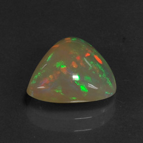 Opale multicolore naturelle transparent, 1,86 ct, transparent / translucide