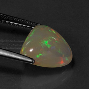 Opale multicolore naturelle transparent, 1,86 ct, transparent / translucide