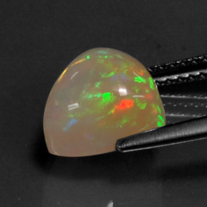 Opale multicolore naturelle transparent, 2,67 ct, transparent / translucide