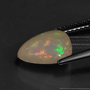 Opale multicolore naturelle transparent, 1,68 ct, transparent / translucide