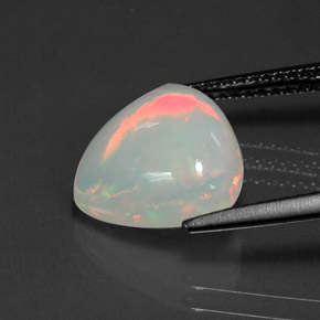 Opale multicolore naturelle transparent, 3,19 ct, transparent / translucide