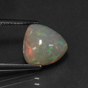Opale multicolore naturelle transparent, 2,84 ct, transparent / translucide
