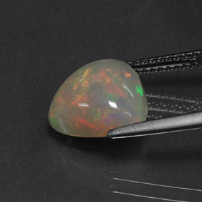 Opale multicolore naturelle transparent, 2,84 ct, transparent / translucide