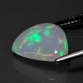 Opale multicolore naturelle transparent, 3,40 ct, transparent / translucide