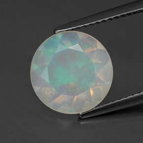 Opale multicolore naturelle transparent, 1,84 ct, transparent / translucide