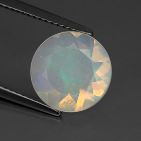 Opale multicolore naturelle transparent, 1,84 ct, transparent / translucide