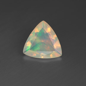 Opale multicolore naturelle trillion, 1,06 ct, transparent