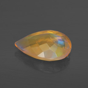 Opale multicolore naturelle en forme de poire, 1,75 ct, transparent