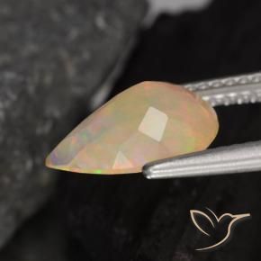 Opale Multicolore naturelle En forme de poire, 1.28 ct, Transparent