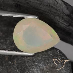 Opale Multicolore naturelle En forme de poire, 1.44 ct, Transparent