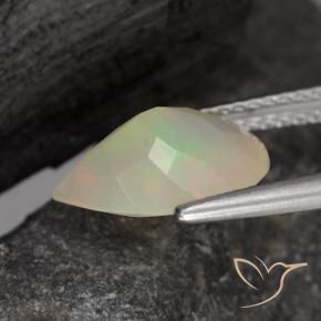 Opale Multicolore naturelle En forme de poire, 1.44 ct, Transparent