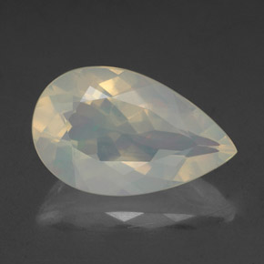 Opale multicolore naturelle en forme de poire, 2,21 ct, transparent