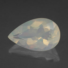 Opale multicolore naturelle en forme de poire, 2,21 ct, transparent
