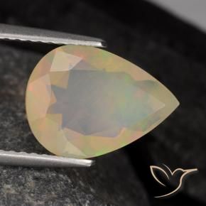 Opale Multicolore naturelle En forme de poire, 1.64 ct, Translucide
