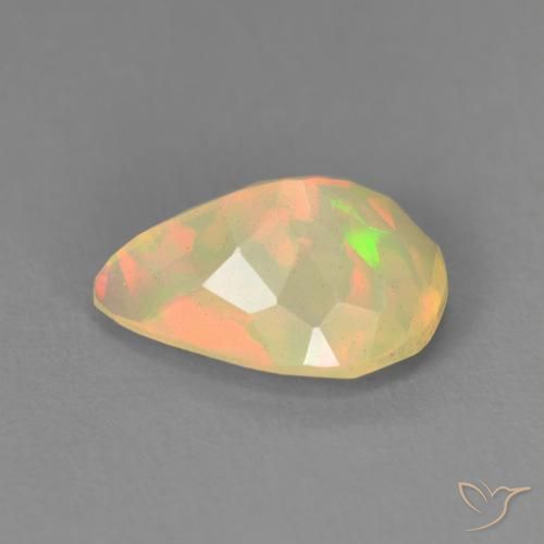 Opale Multicolore naturelle En forme de poire, 1.54 ct, Transparent