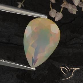 Opale Multicolore naturelle En forme de poire, 1.73 ct, Transparent